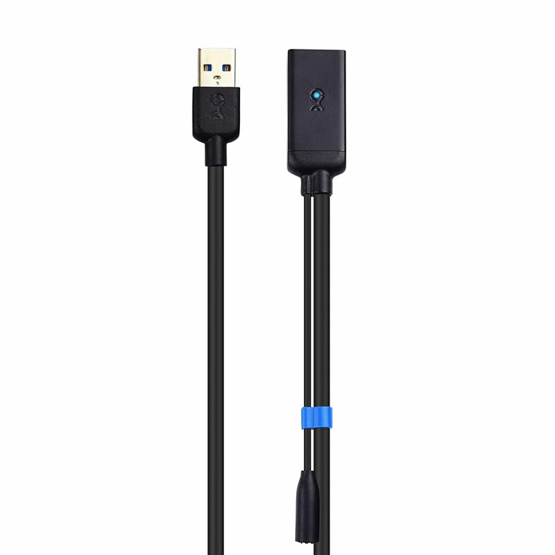 USB 3.0延長ケーブルオス/メス信号アンプリピータコード（5V / 2A電源アダプタ付き）